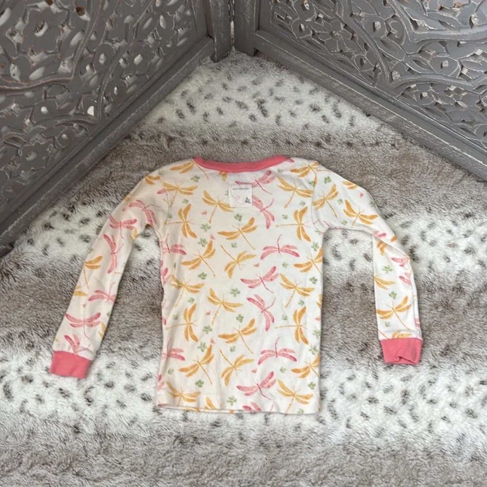 Burt’s Bees Kids long sleeve shirt girls 2T pastel dragonfly four leaf clover